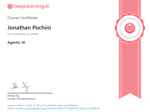 Agentic AI certificate