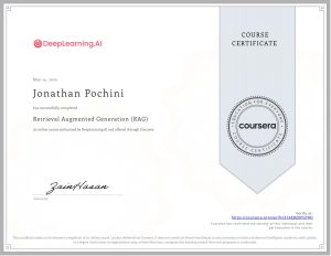 Retrieval Augmented Generation (RAG) certificate